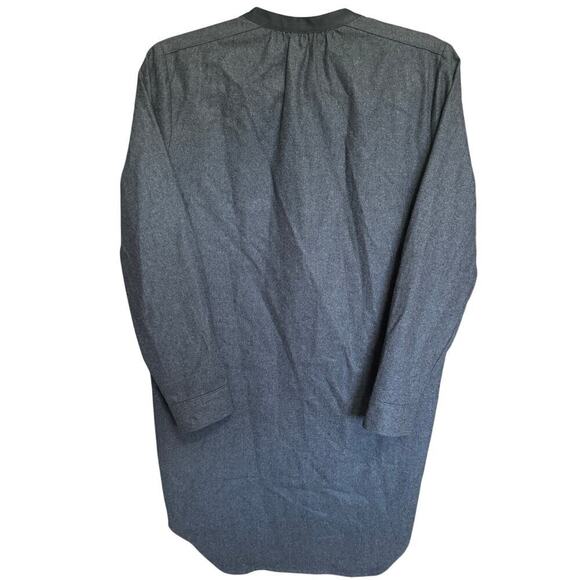 Madewell NWOT Flannel Latitude Shirt Dress Shift Wool Charcoal Grey Size Medium - Picture 6 of 11